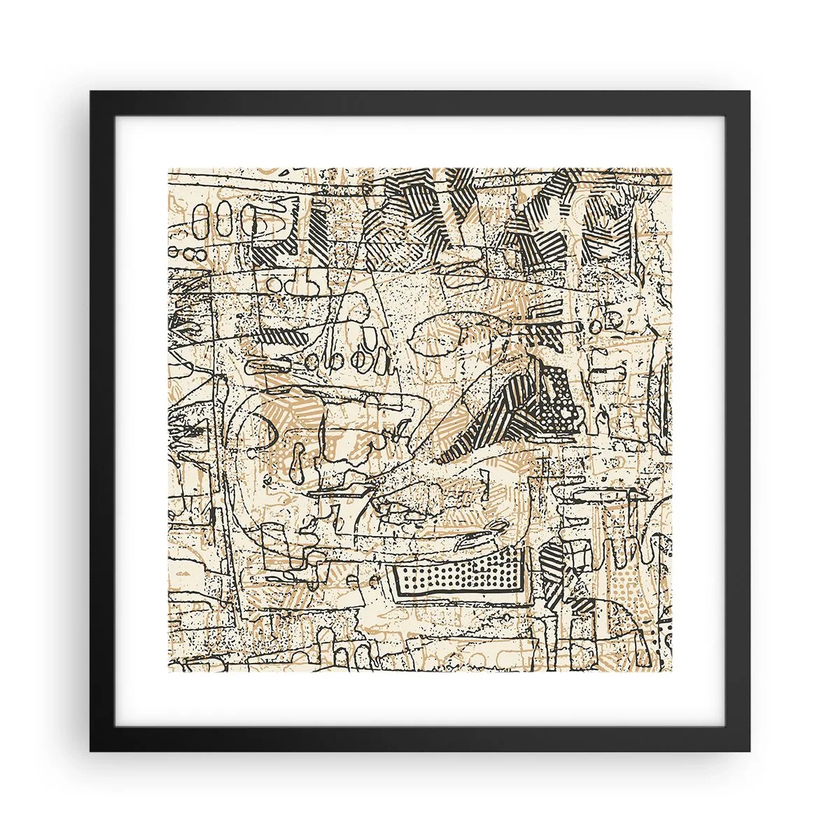 Poster în ramă neagră - Așteaptă să fie descifrat - 40x40 cm