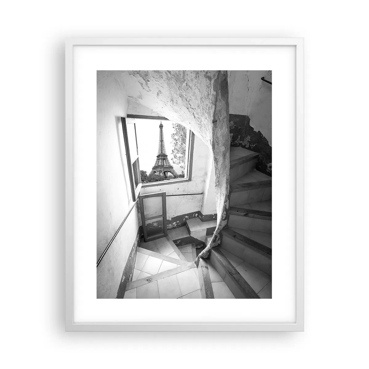 Poster în ramă albă - Ce priveliște! - 40x50 cm