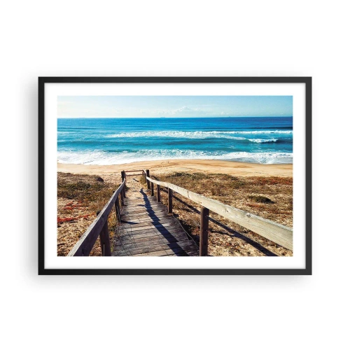 Poster în ramă neagră - Aleargă! - 70x50 cm