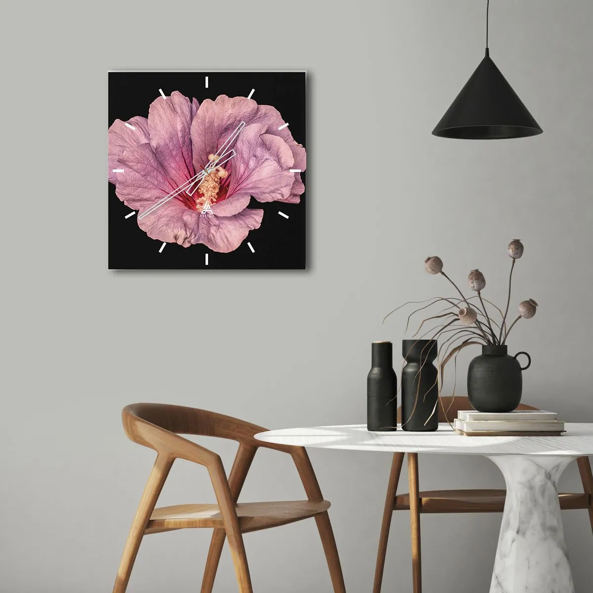 Ceas de perete - Ceas pe sticlă - Direct la inimă - 40x40 cm