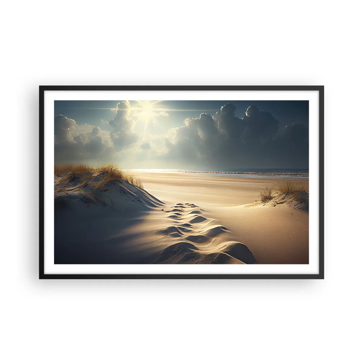 Poster în ramă neagră - Peisaj liniștitor - 91x61 cm