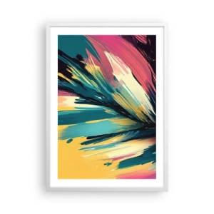 Poster în ramă albă - Compoziția - o explozie de bucurie - 50x70 cm
