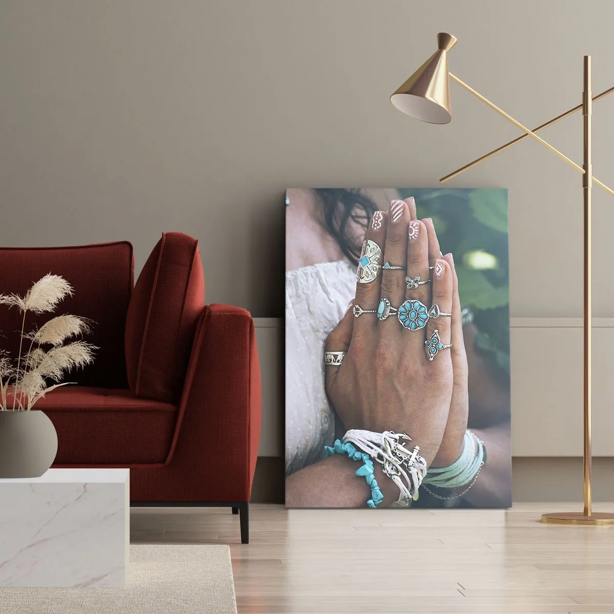 Tablou pe pânză - Bine ați venit în centrul ființei - 45x80 cm