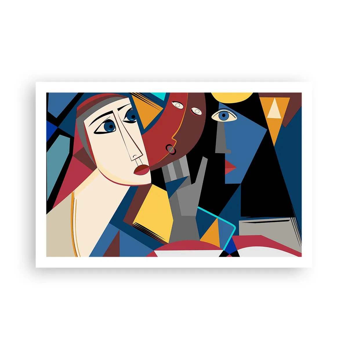Poster - Discuția cubiștilor - 91x61 cm