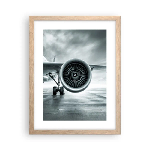 Poster în ramă de stejar deschis - Ce putere! - 30x40 cm