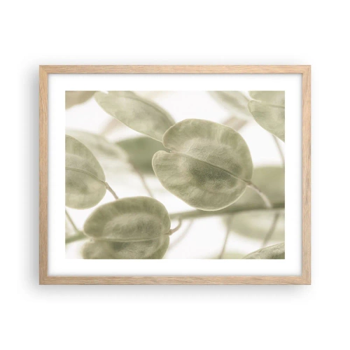 Poster în ramă de stejar deschis - La început au fost frunzele... - 50x40 cm