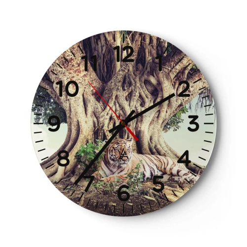 Ceas de perete - Ceas pe sticlă - O perspectivă din Geneză - 30x30 cm