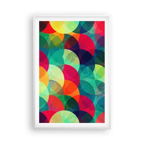 Poster în ramă albă - Să intrăm în curcubeu - 61x91 cm