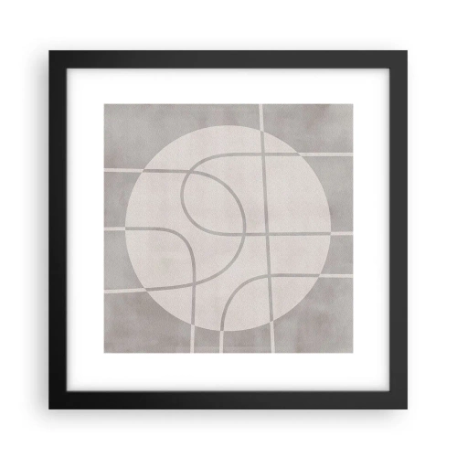 Poster în ramă neagră - Circular și drept înainte - 30x30 cm