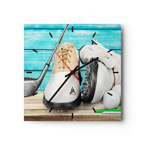 Ceas de perete - Ceas pe sticlă - Totul este gata - 30x30 cm