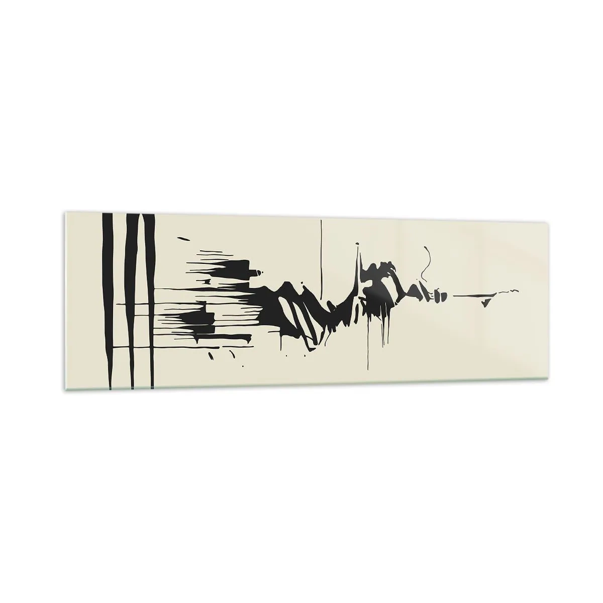 Tablou pe sticlă - Abstracție pripită - 160x50 cm