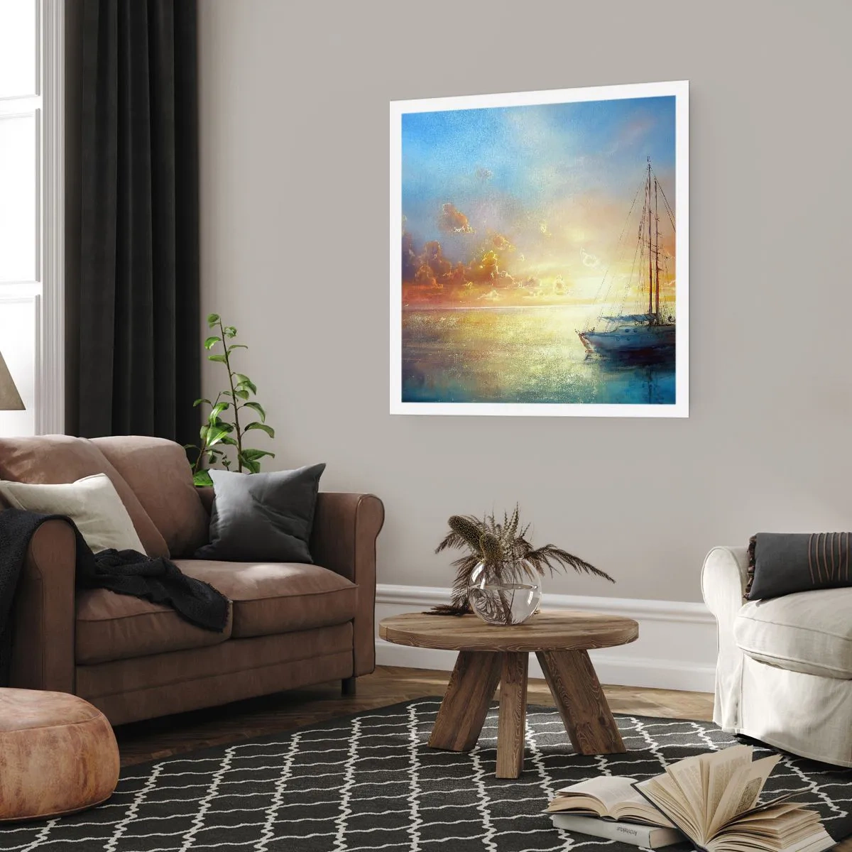 Poster - Într-un golf de aur - 60x60 cm