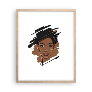 Poster în ramă de stejar deschis - Dulce ca ciocolata - 40x50 cm