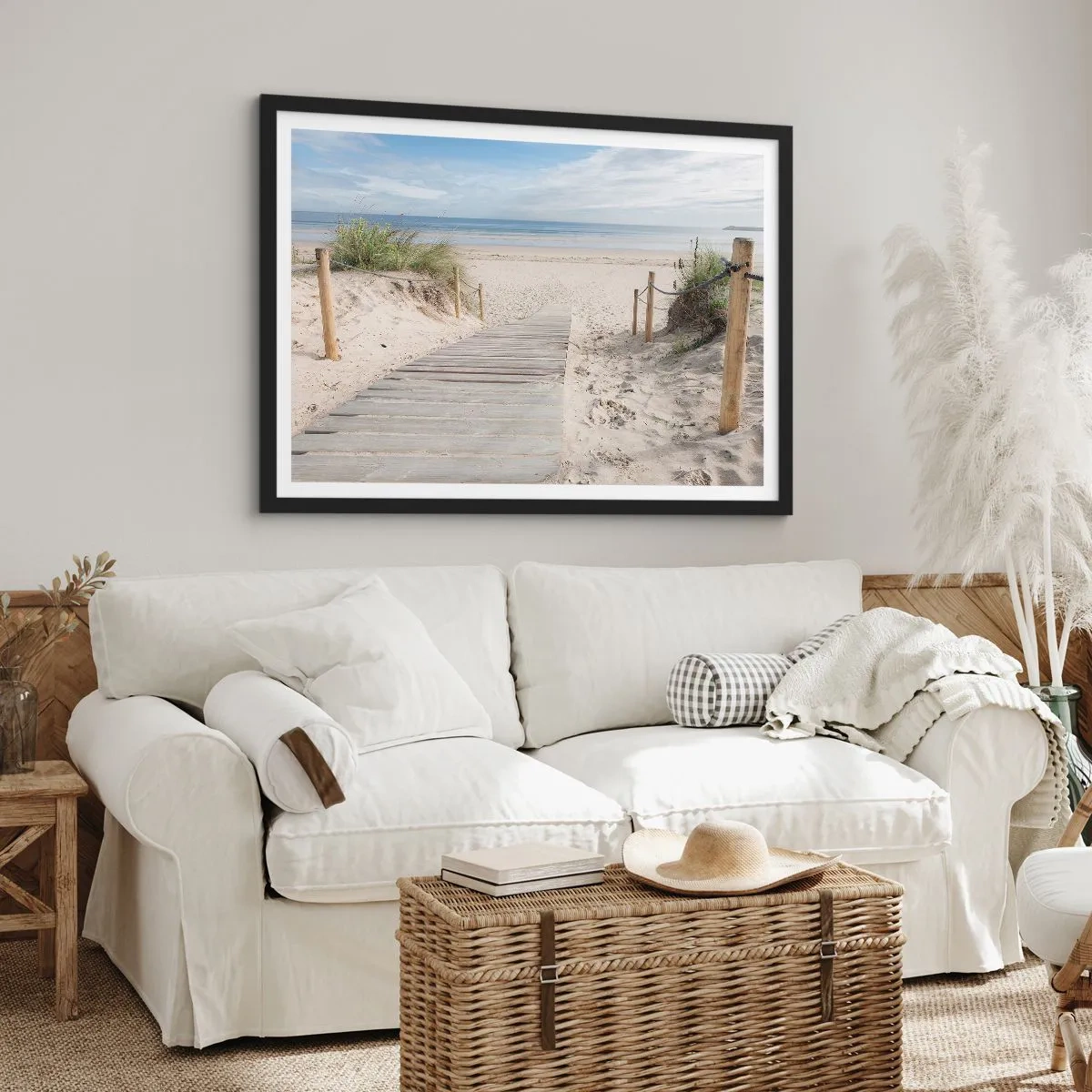 Poster în ramă neagră - Dincolo de orizont - 70x50 cm