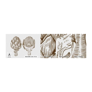 Mostră tapet autocolant Deluxe Sticker - Lecție de anatomie - Anghinare, Bucătărie, Legume - 100x30 cm