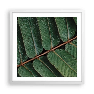 Poster în ramă albă - Într-un ritm verde - 50x50 cm