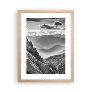 Poster în ramă de stejar deschis - Dincolo de orizont - 30x40 cm