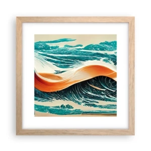 Poster în ramă de stejar deschis - Visul unui surfer - 30x30 cm