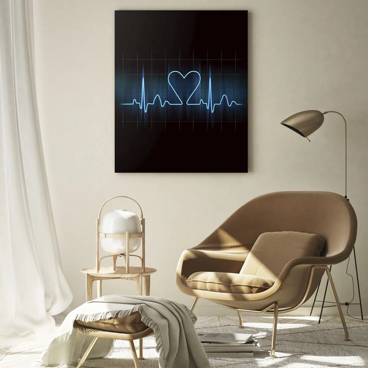 Tablou pe sticlă - În ritmul inimii - 50x70 cm