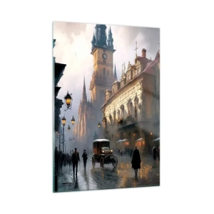 Tablou pe sticlă - Magia unei seri la Praga - 50x70 cm