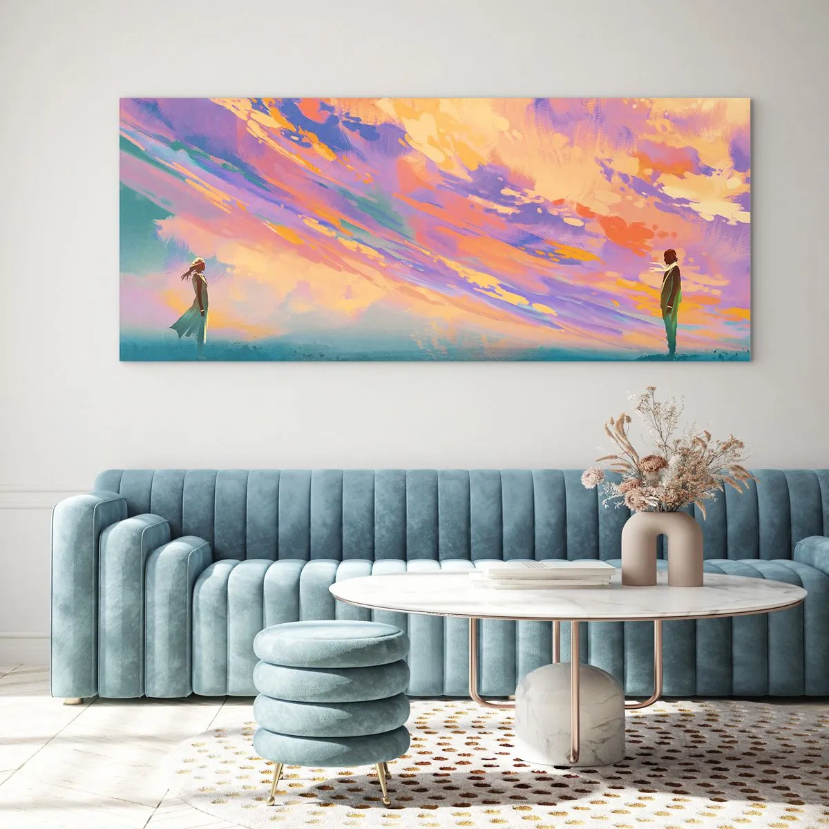 Tablou pe sticlă - Puterea de atracție - 120x50 cm