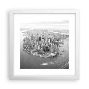 Poster în ramă albă - Cum să nu iubești? - 30x30 cm