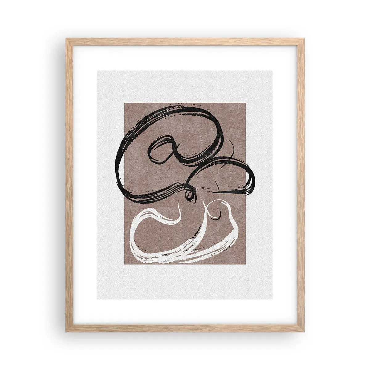 Poster în ramă de stejar deschis - Compoziția - căutarea plenitudinii - 40x50 cm