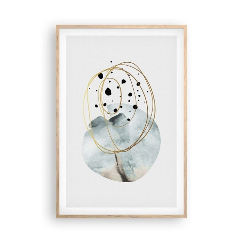 Poster în ramă de stejar deschis - În îmbrățișarea spațiului - 61x91 cm