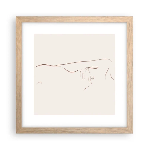 Poster în ramă de stejar deschis - Forma dorinței - 30x30 cm