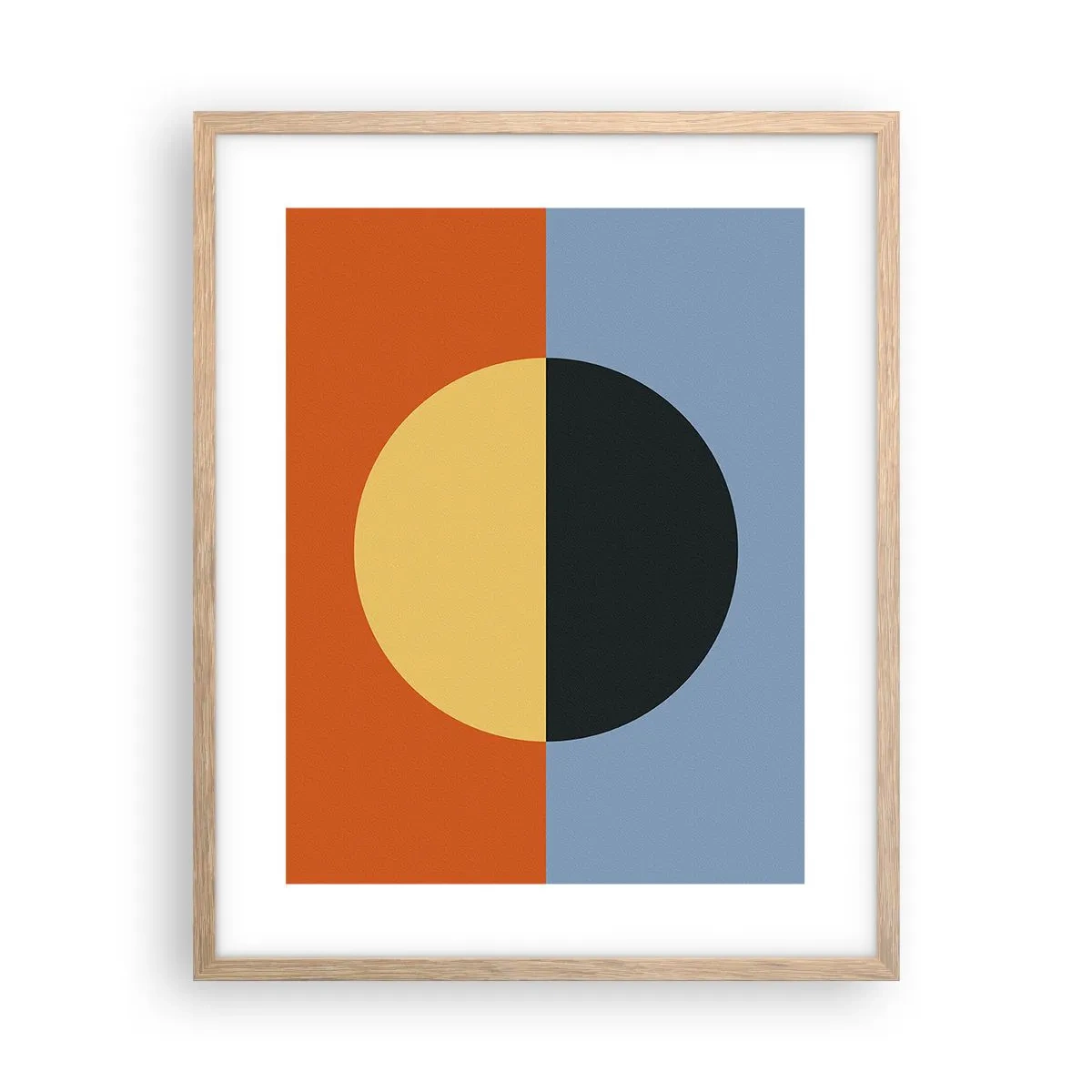 Poster în ramă de stejar deschis - O compoziție de căldură și răcoare - 40x50 cm