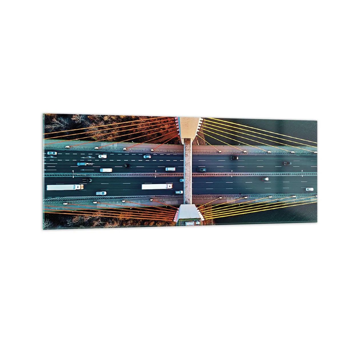 Tablou pe sticlă - Din pădure spre apă - 140x50 cm