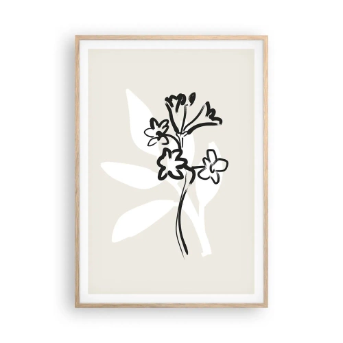 Poster în ramă de stejar deschis - Schiță pentru ierbar - 70x100 cm