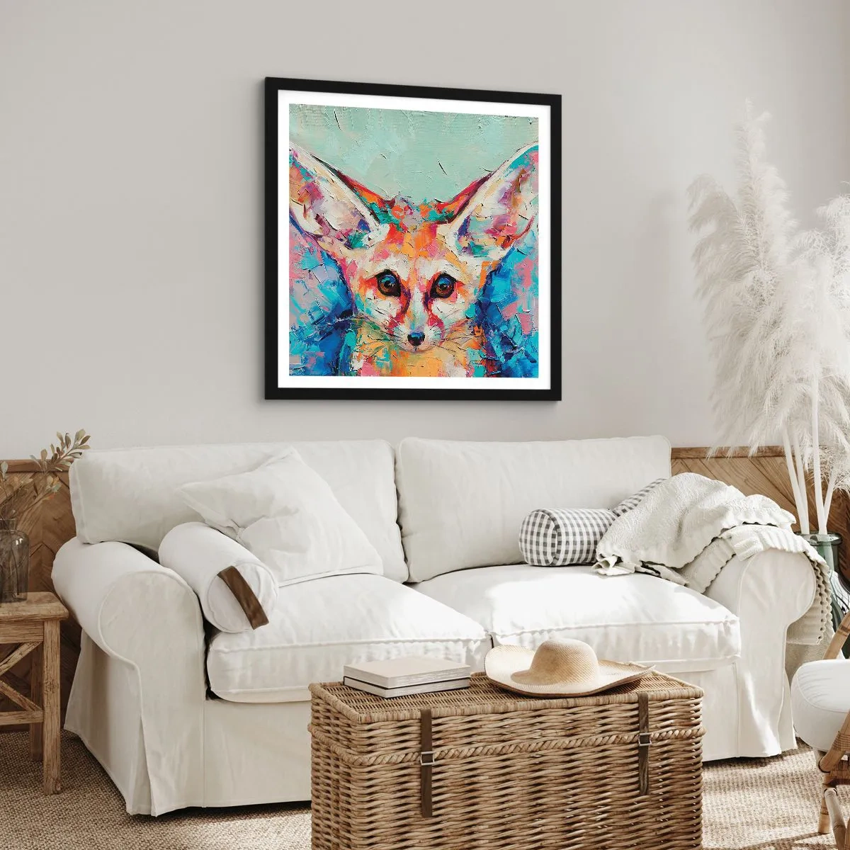 Poster în ramă neagră - Sunteți gata pentru mine? - 60x60 cm