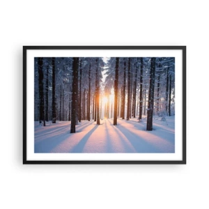 Poster în ramă neagră - În mod clar în alb și negru - 70x50 cm