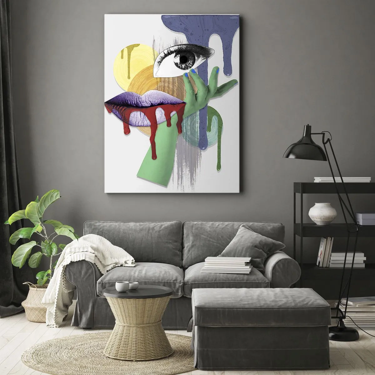 Tablou pe pânză - Portret deconstruit - 45x80 cm