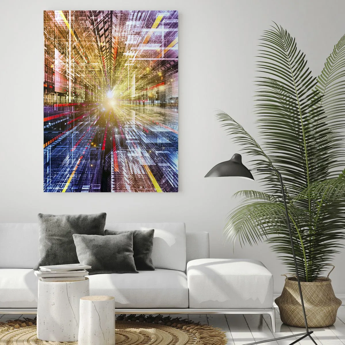 Tablou pe sticlă - Coridor luminos - 50x70 cm