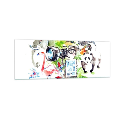 Tablou pe sticlă - Prin obiectivul unui călător - 140x50 cm