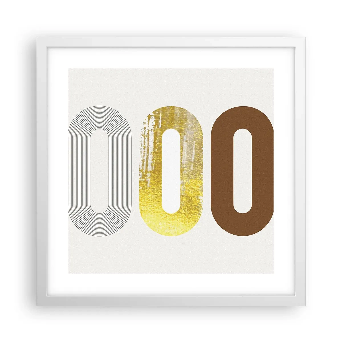 Poster în ramă albă - Ooo! - 40x40 cm