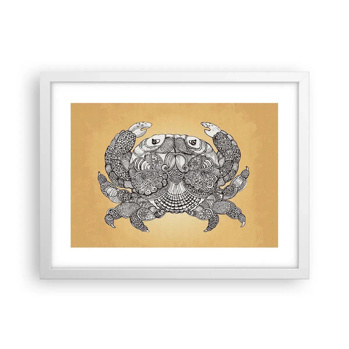 Poster în ramă albă - Poveștile Domnului Crab - 40x30 cm