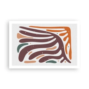 Poster - Compoziție organică radială - 91x61 cm