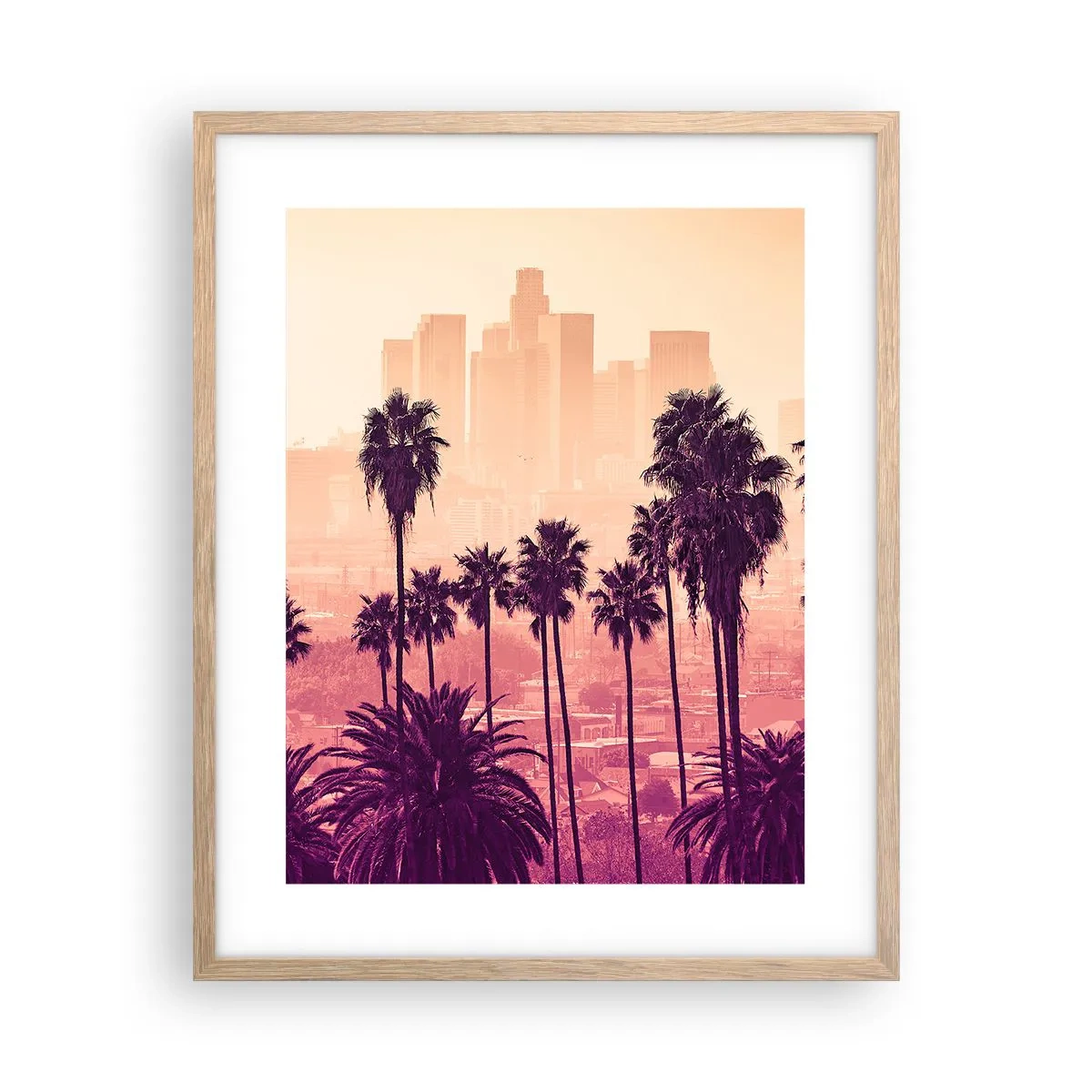 Poster în ramă de stejar deschis - Peisaj din California - 40x50 cm