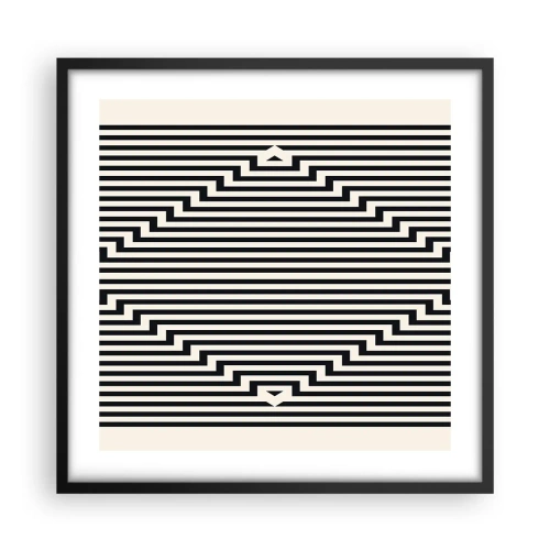 Poster în ramă neagră - Iluzie geometrică - 50x50 cm