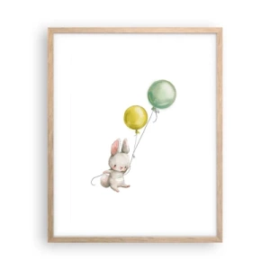 Poster în ramă de stejar deschis - Voi zbura și eu! - 40x50 cm