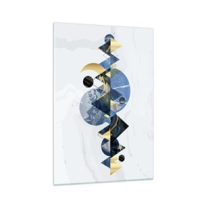 Tablou pe sticlă - Peisaj geometric - 70x100 cm