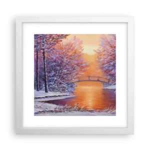 Poster în ramă albă - Hai să ne întâlnim aici - 30x30 cm