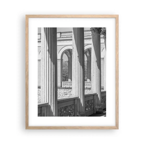 Poster în ramă de stejar deschis - Arcadă însorită - 40x50 cm