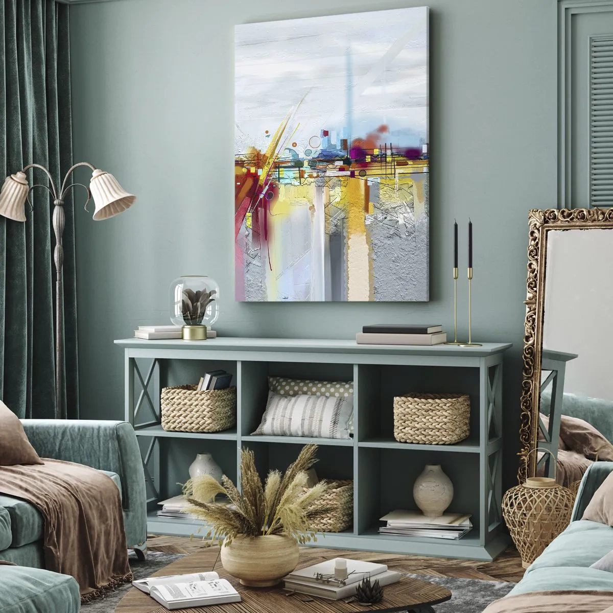 Tablou pe pânză - Pod de bucurie peste râul vieții - 55x100 cm