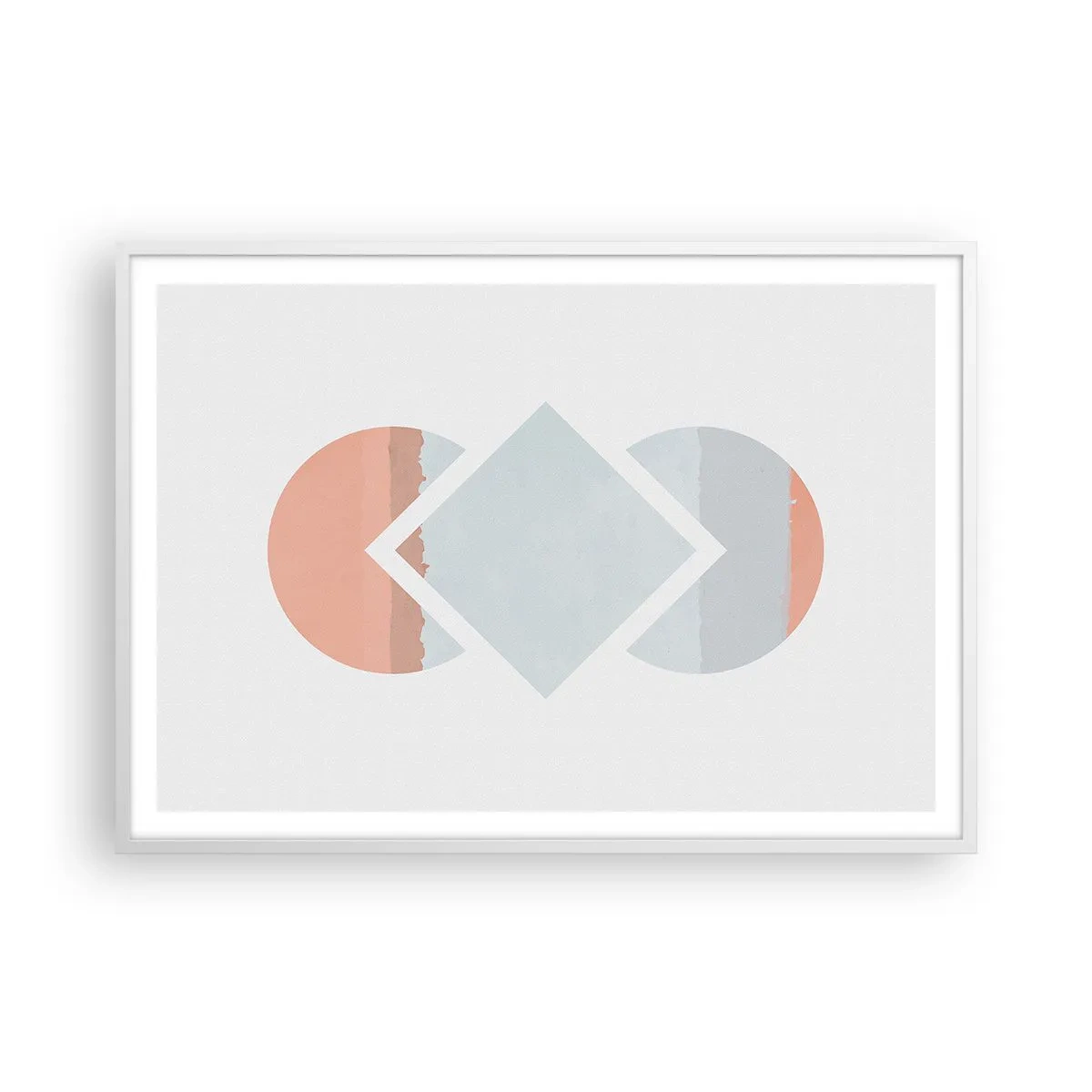 Poster în ramă albă - Situația este clară - 100x70 cm