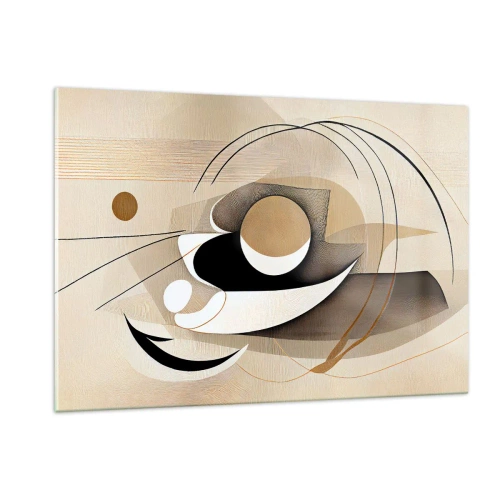 Tablou pe sticlă - Compoziție - nucleu - 120x80 cm