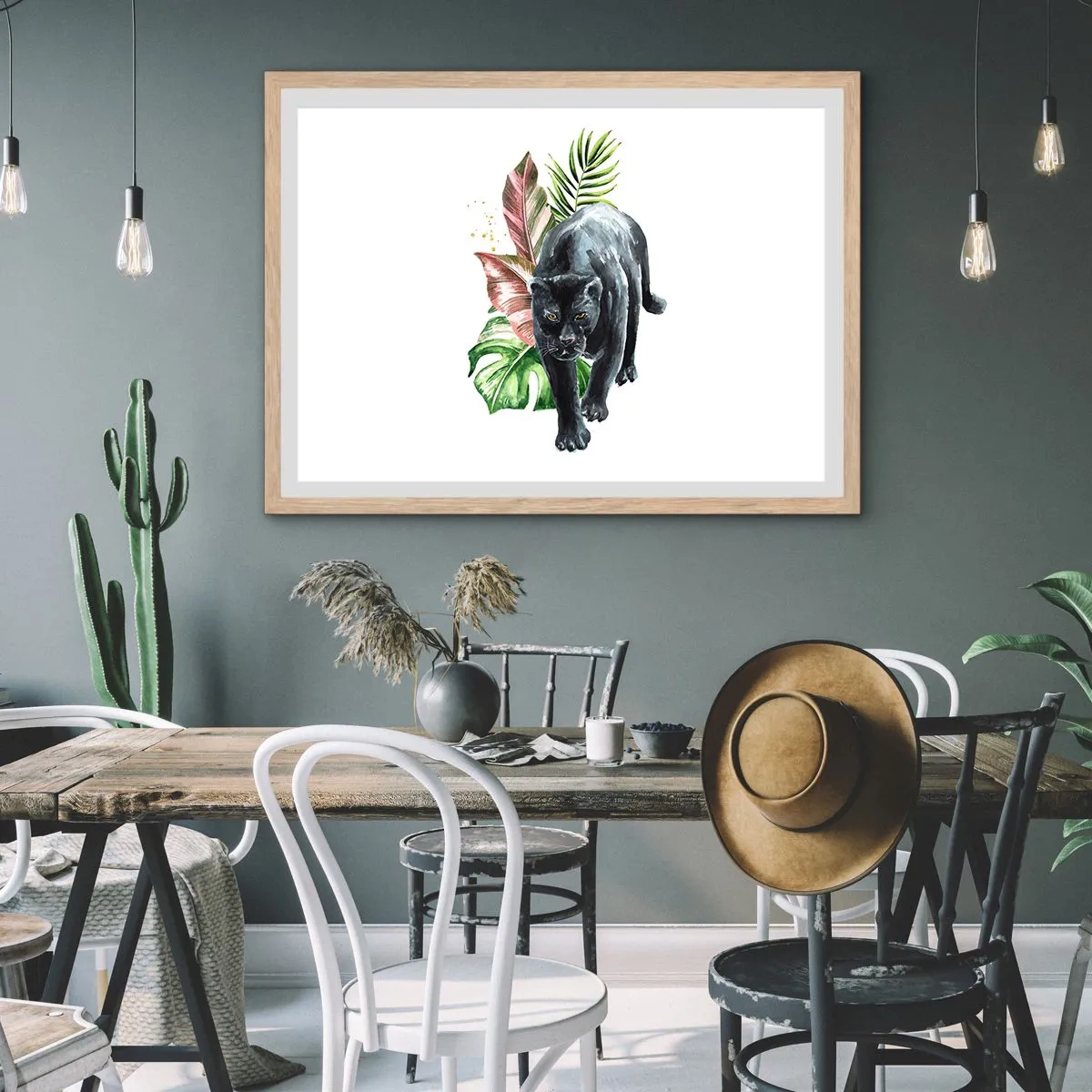 Poster în ramă de stejar deschis - Sălbăticia inimii - 91x61 cm